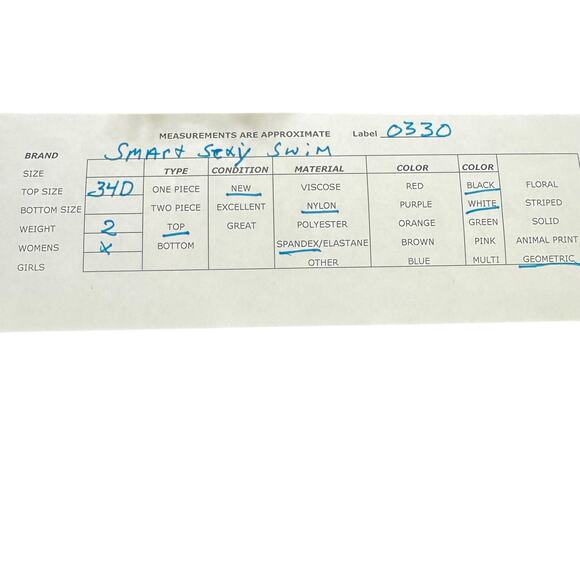 NWT Smart & Sexy Swim Women's Secret Convertible Push-Up Bikini Top Size 34D - Picture 8 of 8